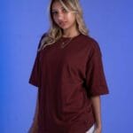 Oversized burgundy t-shirt