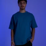 Oversized petrol blue t-shirt
